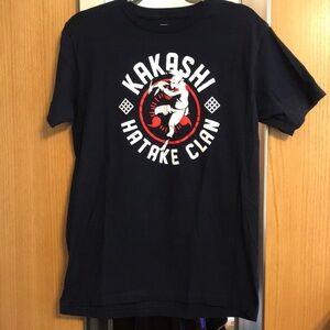 Naruto Shippuden Kakashi Hatake Clan size Mefium short sleeve tee shirt blue